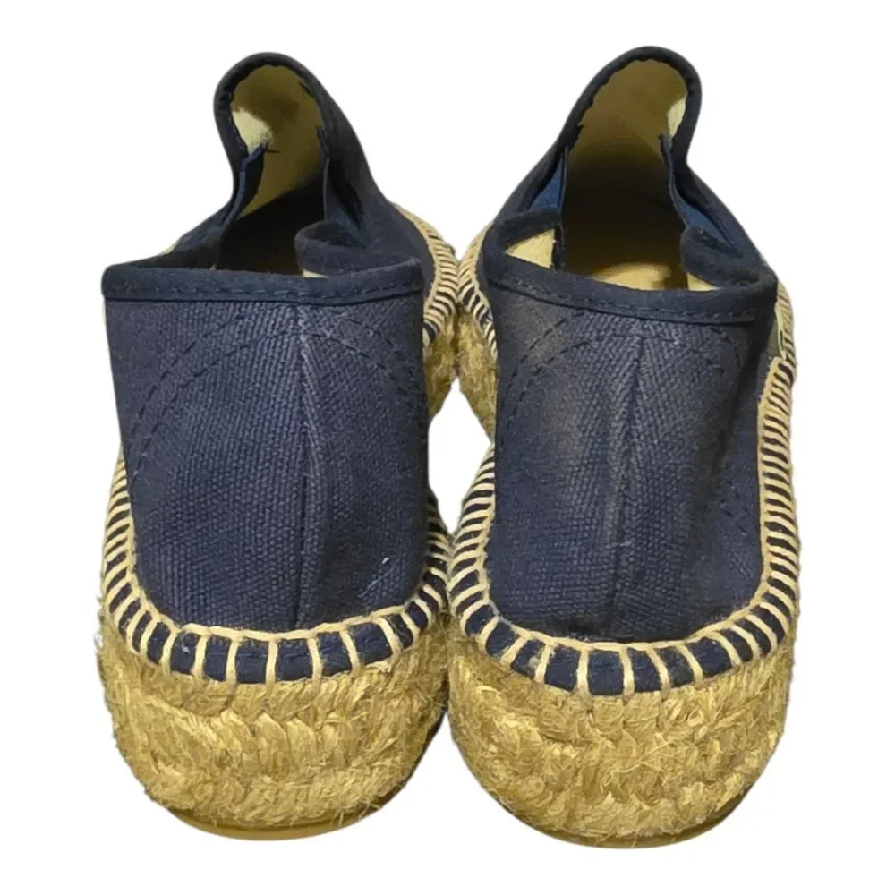 BIANKINA Vegan Organic Navy Slip-On Espadrilles - Size 39 (8)‎